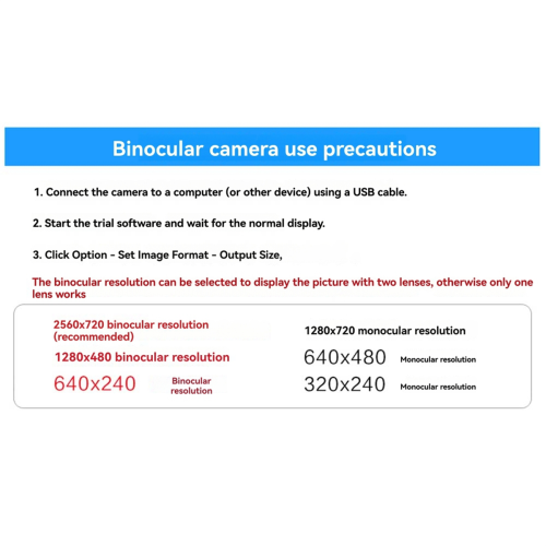 100 Degree Camera Module OV9732 1MP 2.1mm Dual Camera Module