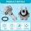 SF80110-1 Lövfälllock med O-ringar och ventil, sandfilterpump 3