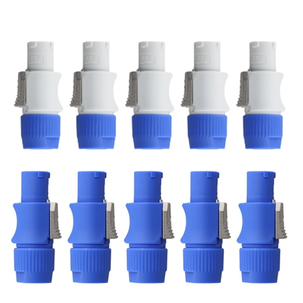 10Pcs 3 Pin Male Powercon Connector 20A 250V Ac Signal Input Jack 4711175565435