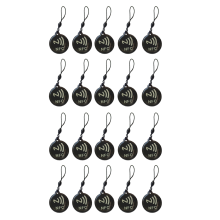 20 pezzi di etichette NFC Ntag213 13,56 MHz Smart Card 31,5 x 28 mm Nero