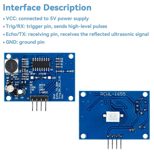Sensor de distância ultrassônico de 2 peças 1