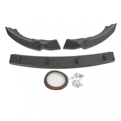 3 Sections Front Bumper Lip Diffuser Sturdy Front Bumper Lip Spoiler Replacement for Benz A?Class W176 Standard Pre?facelift Carbon Fiber Style