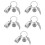 5pcs Mini Urn Memorial Keychain Cremation Keepsake for Ashes 9