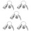 5pcs Mini Urn Memorial Keychain Cremation Keepsake for Ashes 10