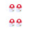 2pcs Christmas Hanging Door Ring Santa Gift Bag 8