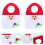 2pcs Christmas Hanging Door Ring Santa Gift Bag 3