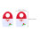2pcs Christmas Hanging Door Ring Santa Gift Bag 2