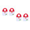 2pcs Christmas Hanging Door Ring Santa Gift Bag 7