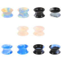 10pcs Silicone Ear Tunnels Plugs Gauges Stretchers Expander Jewelry