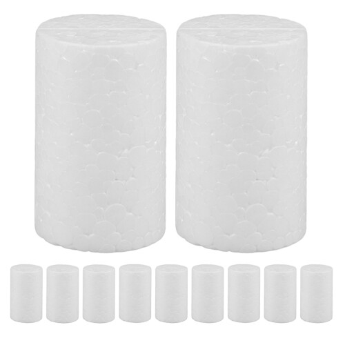 40pcs Foam Cylinders 5x3cm Polystyrene Rods for DIY Crafts 1
