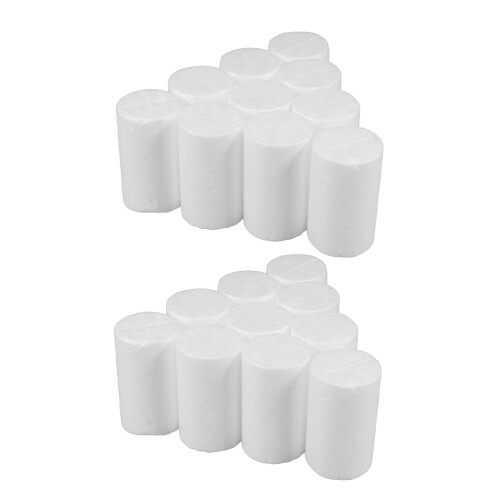40pcs Foam Cylinders 5x3cm Polystyrene Rods for DIY Crafts