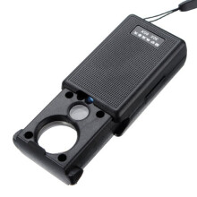 Portable 30x 60x LED Illuminated Jewelry Magnifier Loupe (Black)