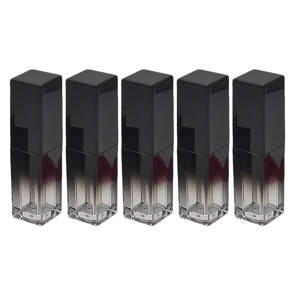Solustre Black 5Pcs Square Uv Gradient Lip Gloss Tube