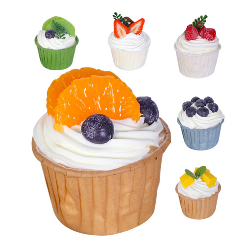 6pcs Fake Cupcake Models Realistic Dessert Display