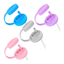 4 tampas de silicone para latas de refrigerante com canudo, tampas de lata com alça