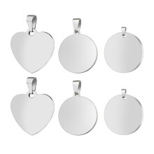 6pcs Blank Metal Stamping Tags DIY Pet ID Tags