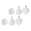 6pcs Blank Metal Stamping Tags DIY Pet ID Tags 6