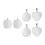 6pcs Blank Metal Stamping Tags DIY Pet ID Tags 8