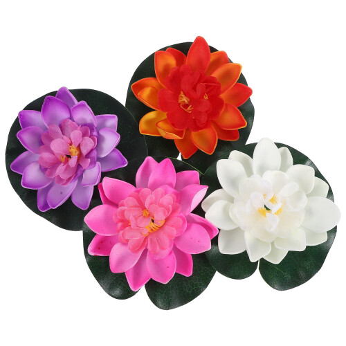 16pcs Floating Artificial Lotus Flowers for Pool Aquarium Decor 1