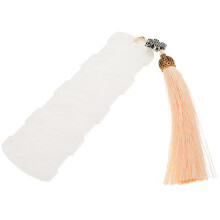 Guzhengs Nail Plate Rectangle Bookmarks with Gold Tassel
