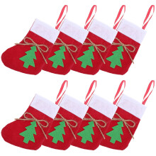 8pcs Stocking Silverware Holders Mini Xmas Socks Tableware