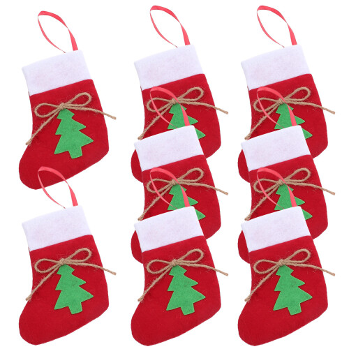8pcs Stocking Silverware Holders Mini Xmas Socks Tableware 1