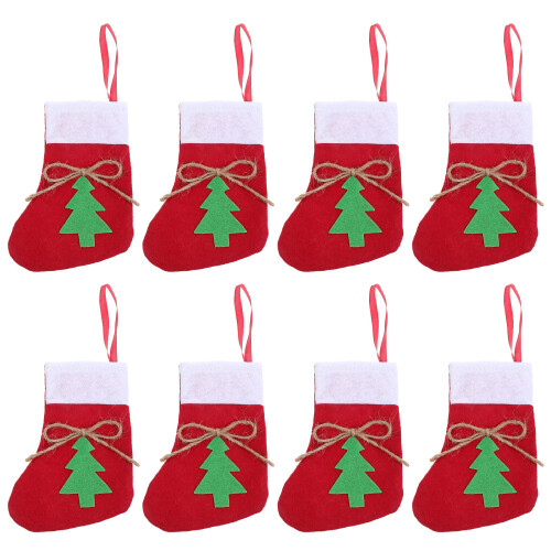 8pcs Stocking Silverware Holders Mini Xmas Socks Tableware 2