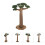 3Pcs Mini Tree Model Multi Color Realistic Plant Micro Landscape Decor 11