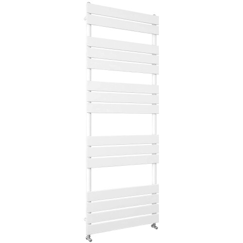 (White, 1600x600mm) Flat Panel Bathroom Heated Towel Rail Radiators 2