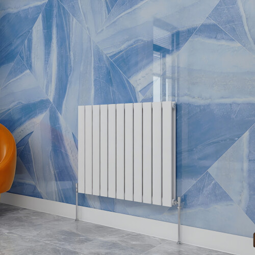 (White, 600x748mm) Designer Flat Panel Radiator Double