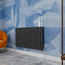 (Anthracite, 600x1020mm) Designer Flat Panel Radiator Double