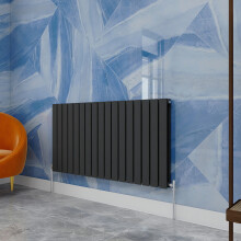 (Anthracite, 600x1156mm) Designer Flat Panel Radiator Double