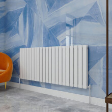 (White, 600x1428mm) Designer Flat Panel Radiator Double