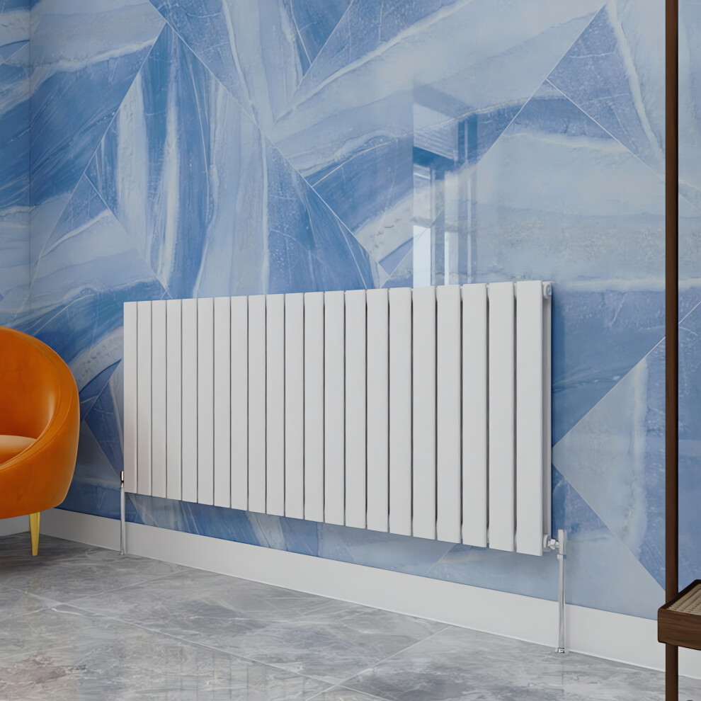 (White, 600X1428mm) Designer Flat Panel Radiator Double 5054100008690