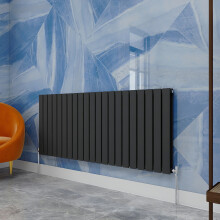 (Anthracite, 600x1428mm) Designer Flat Panel Radiator Double