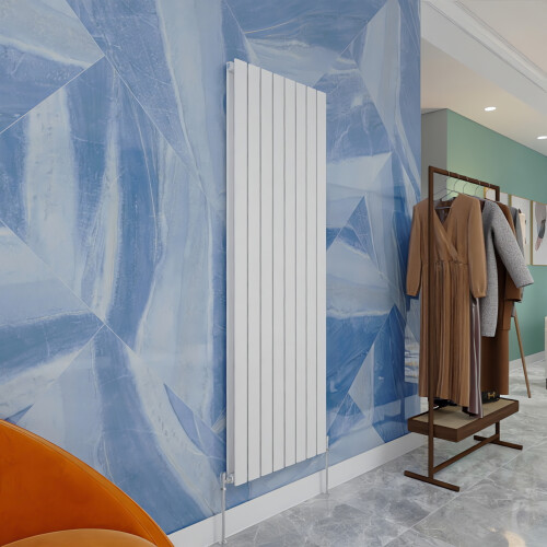 (White, 1600x544mm) Designer Flat Panel Radiator Double