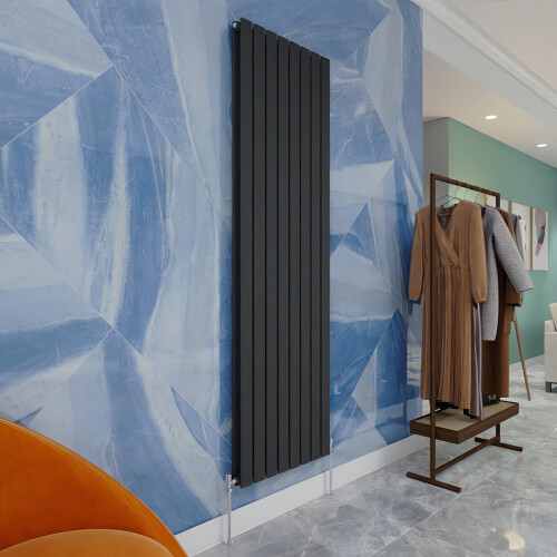 (Anthracite, 1800x544mm) Designer Flat Panel Radiator Double