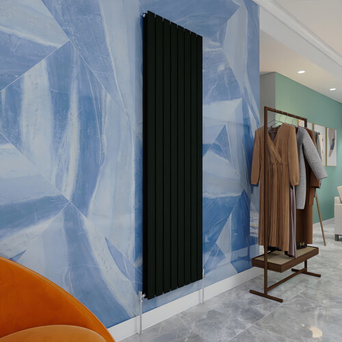(Black, 1800x544mm) Designer Flat Panel Radiator Double