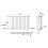 (Black, 600x884mm) Designer Flat Panel Radiator Double 2