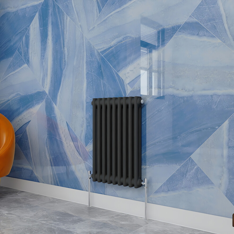(Anthracite, 600X425mm) Traditional 2 Column Cast Iron Style Radiator 5054100009130