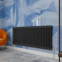 (Anthracite, 600x1460mm) Traditional 2 Column Cast Iron Style Radiator