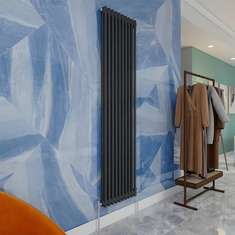 (Anthracite, 1800X470mm) Traditional 2 Column Cast Iron Style Radiator 5054100009550
