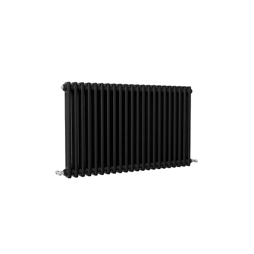 (Black, 600x1010mm) Traditional 2 Column Cast Iron Style Radiator 2