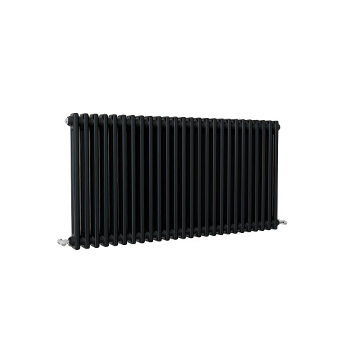 (Black, 600x1190mm) Traditional 2 Column Cast Iron Style Radiator 2