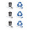 6pcs Self-Adhesive Trash Bin Classification Labels for Home 11
