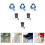 6pcs Self-Adhesive Trash Bin Classification Labels for Home 3