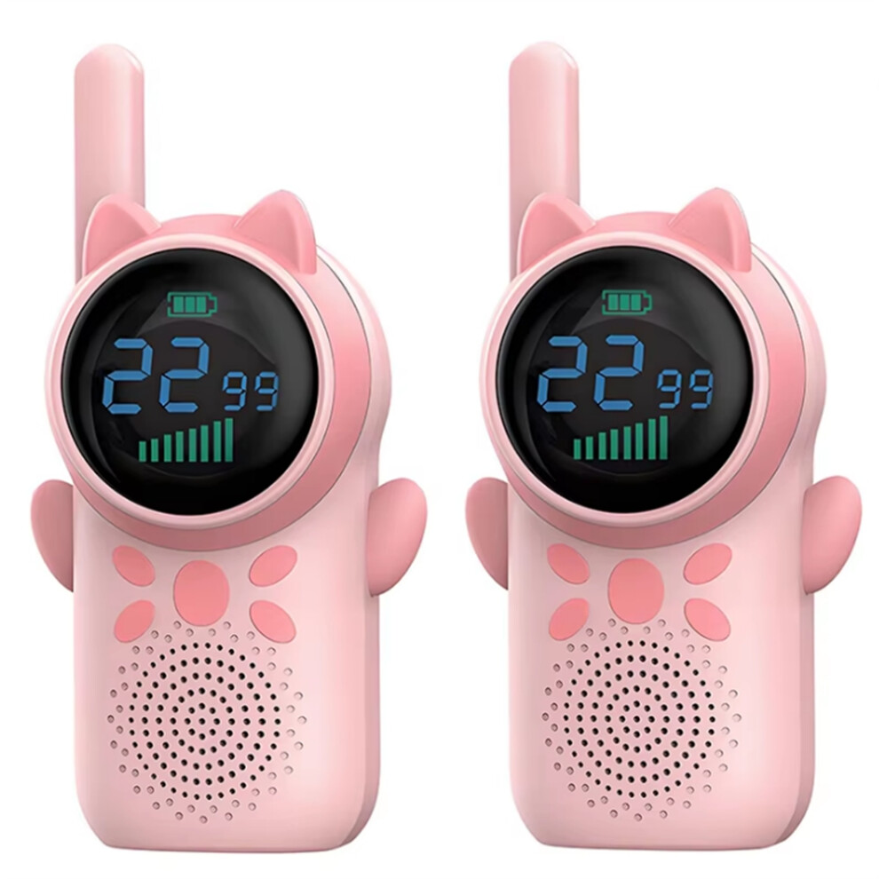 2Pcs Children's Walkie Talkies Lcd Screen Flashlight A 4712428661423