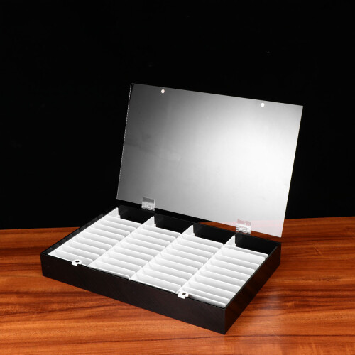 1pc 40 Grids Nail Color Display Box Acrylic Storage Black 2