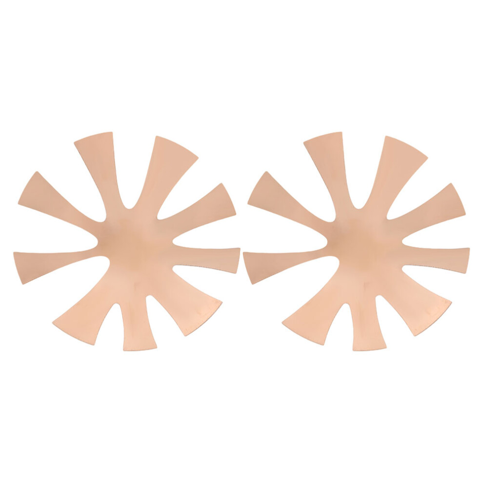Artibetter Gold 2Pcs French Nail Edge Templates V-Shaped Metal Trimmer Tool