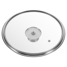 Tempered Glass Lid with Stainless Steel Rim for Pots Pans
